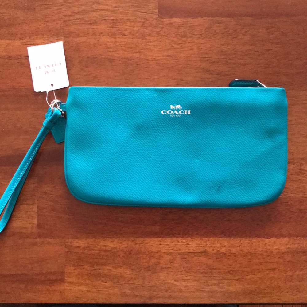 Coach Turquoise Large Wristlet